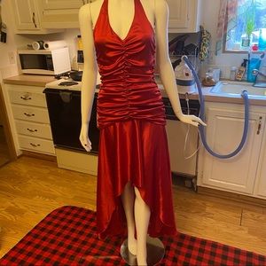 Red cocktail dress